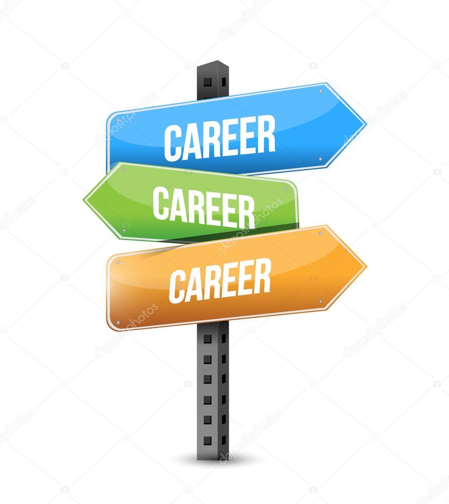 career, career and career road sign