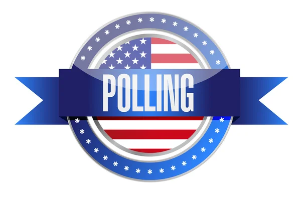 Us polling seal illustration design graphic — Stock Photo, Image