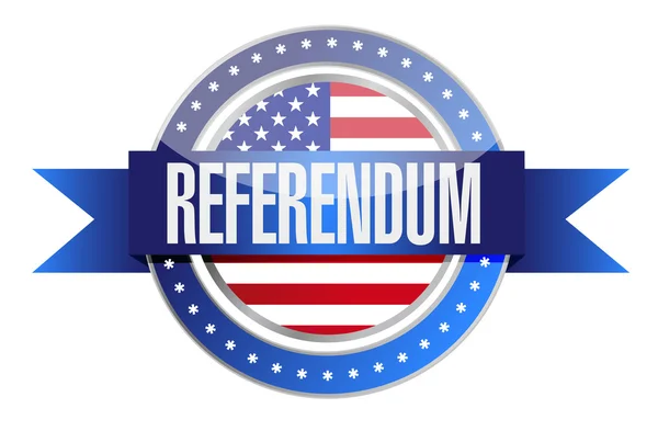 Us referendum seal illustration design graphic — Stock Photo, Image