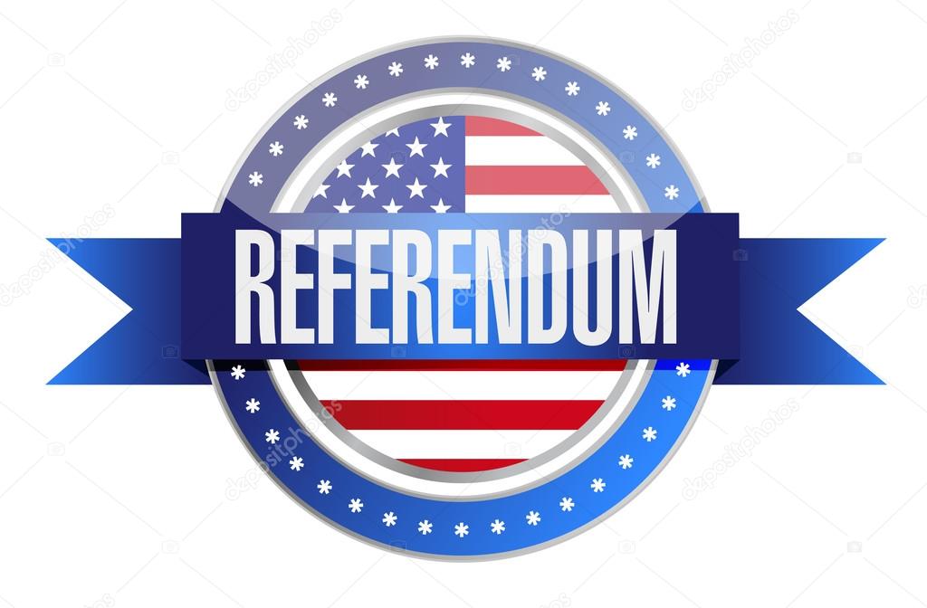 us referendum seal illustration design graphic