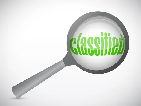 Classified magnify illustration design — Stock Photo, Image