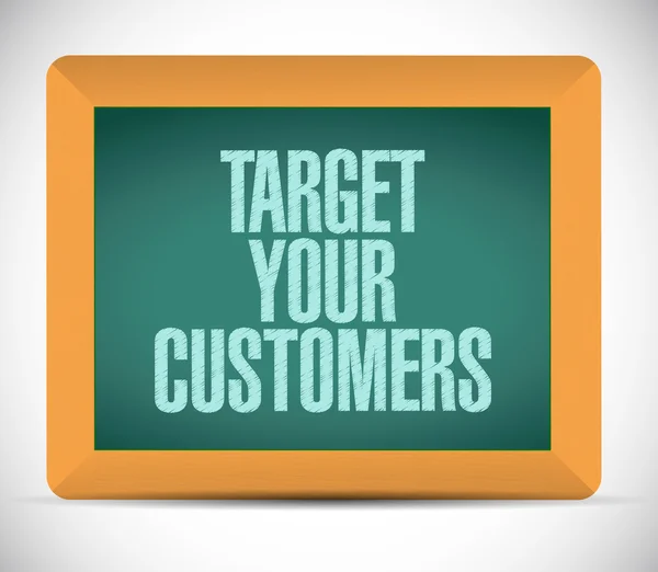 Target uw klanten bericht illustratie — Stockfoto