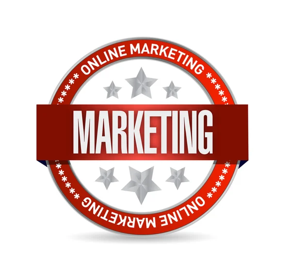 Online marketing zegel afbeelding ontwerp — Stockfoto