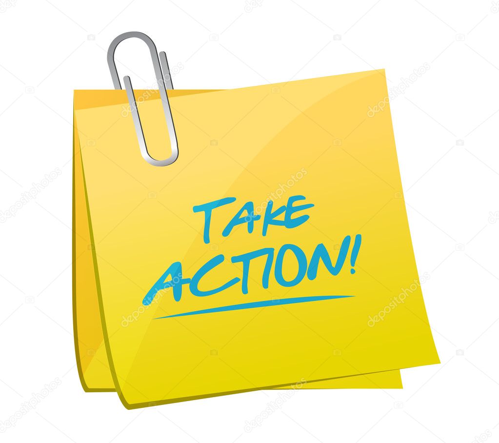 take action post illustration design