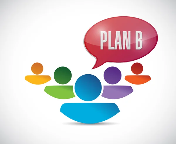 Plan b-teamet illustration design — Stockfoto