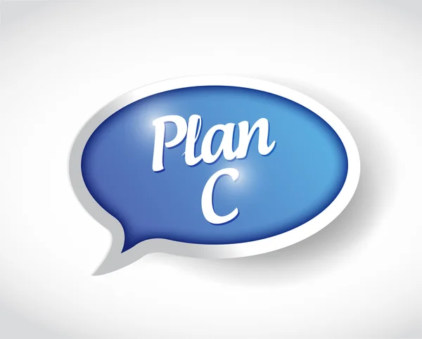 Plan c Nachricht Blase Illustration Design — Stockfoto