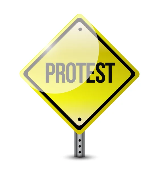 Protest yellow sign illustration design — Stock Photo, Image