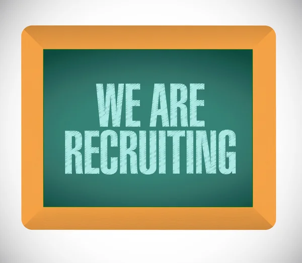 We are recruiting message on board illustration — Stock Photo, Image