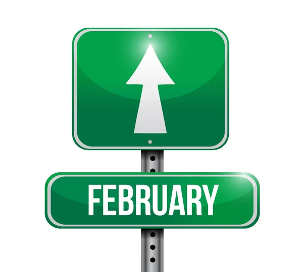 February sign illustration design — Stock Photo, Image