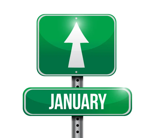 January sign illustration design — Stock Photo, Image