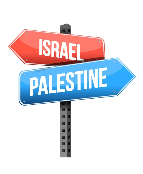 Ισραήλ, Παλαιστίνη σημάδι εικονογράφηση σχεδιασμός — Φωτογραφία Αρχείου