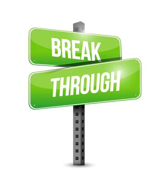 Break through sign illustration design — Stock Photo, Image