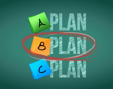 plan b seçimi illüstrasyon tasarımı