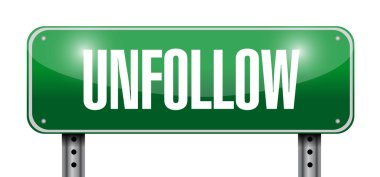 unfollow sign illustration design clipart