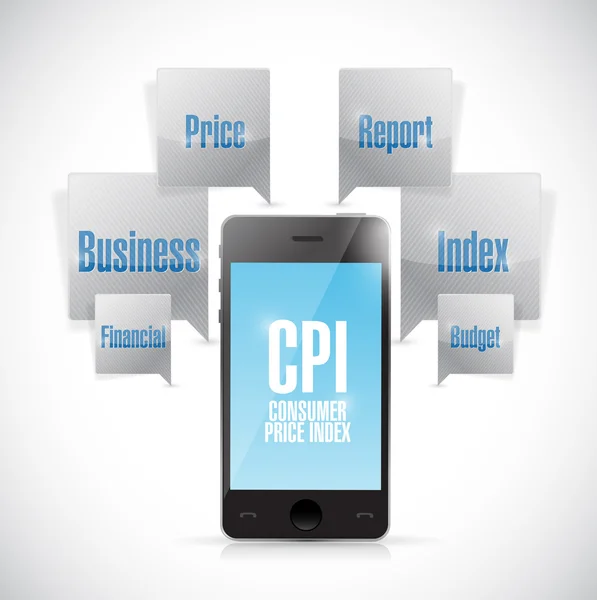 Consumer price index phone concept — Stock Photo, Image