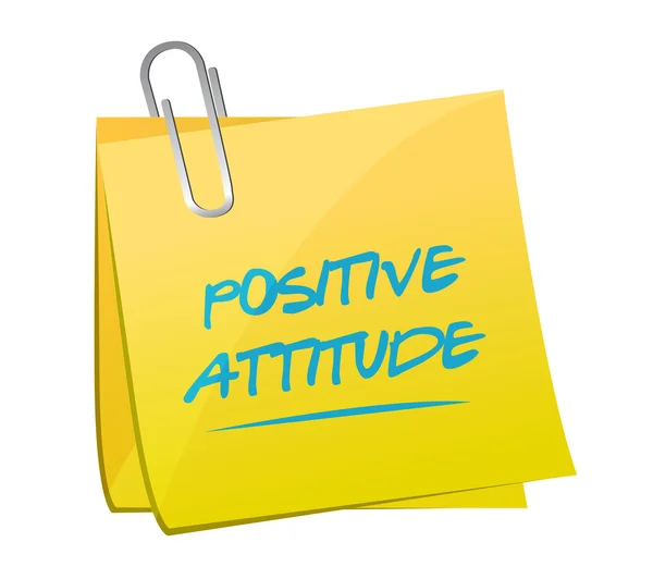 Atitude positiva memo ilustração design — Fotografia de Stock