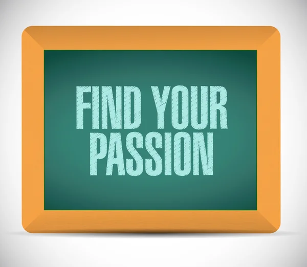 Find your passion message illustration — Stock Photo, Image