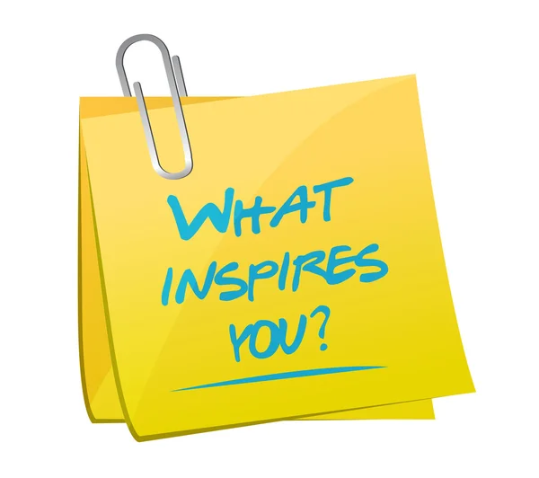 What inspires you question illustration — Stock Photo, Image