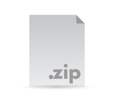ZIP belge dosyası illüstrasyon tasarımı