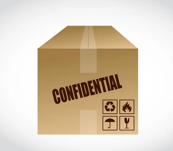Confidential box illustration design — Stock Photo, Image