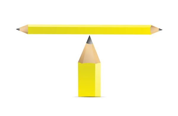 Bleistift Balance Illustration Design — Stockfoto