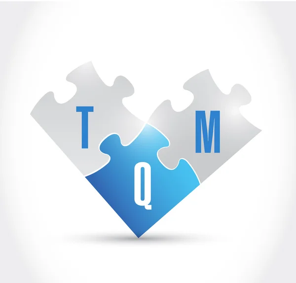 Total quality management puzzle pieces — Stock Photo, Image