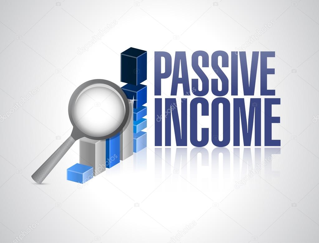 passive income business sign illustration