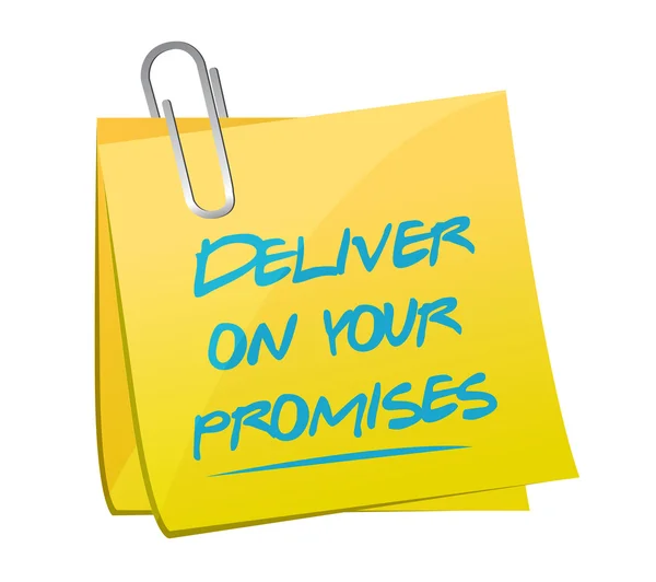 Deliver on your promises illustration design — Stock Photo, Image