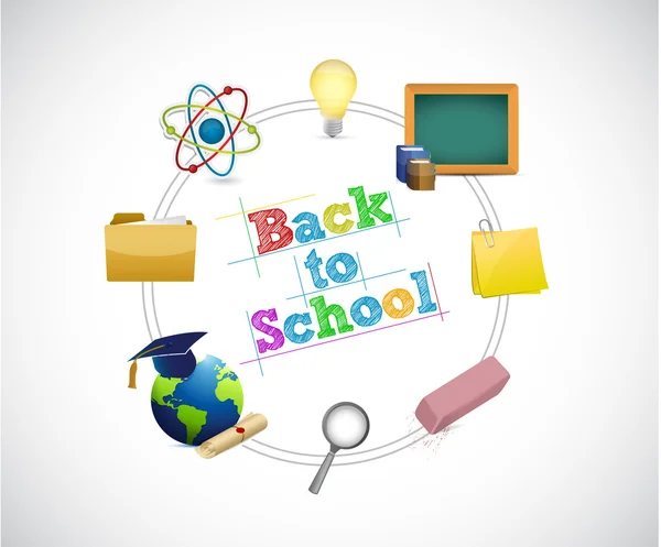 Back to school education cycle concept — Stock Photo, Image