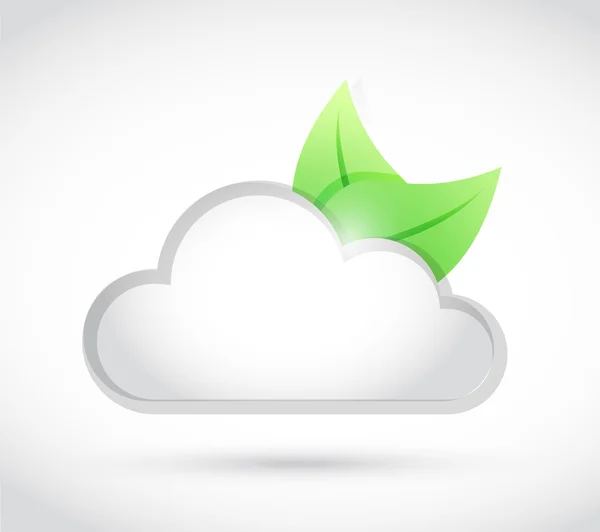 Wolke und Blätter Illustration Design — Stockfoto