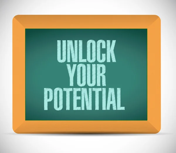 Unlock your potential message illustration design — Stock Photo, Image