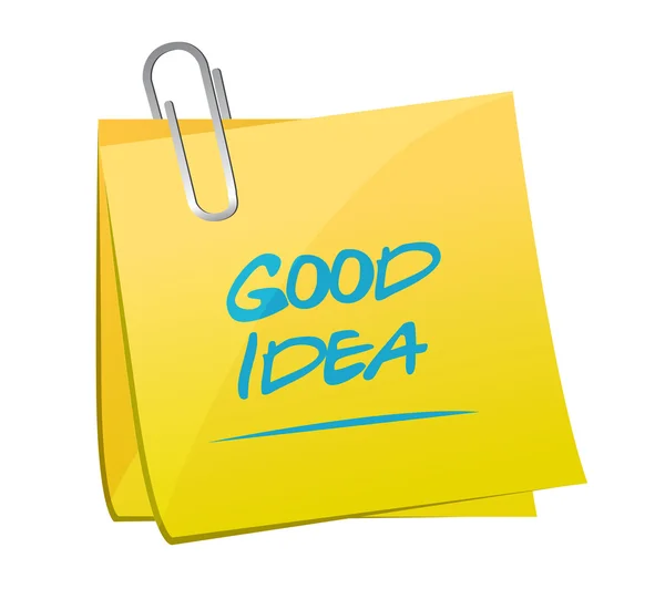 Good idea post illustration design — Stock Photo, Image