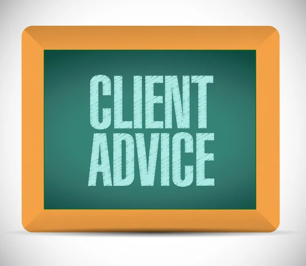 Client advice message board illustration design — Stock Photo, Image