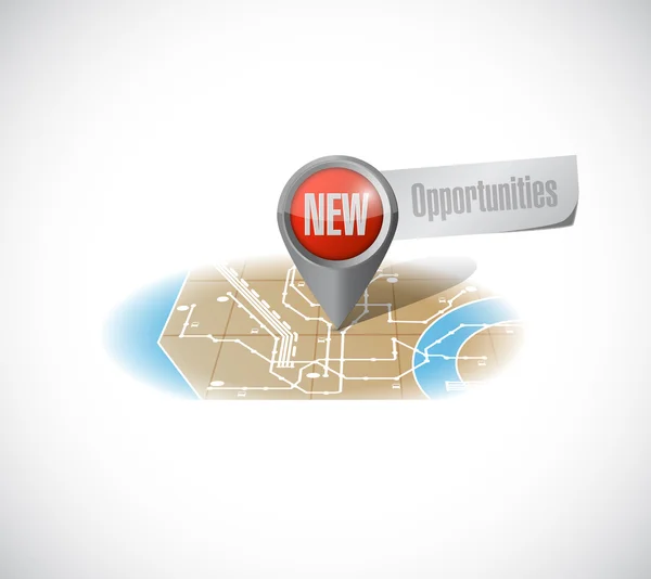 Novas oportunidades mapa ilustração design — Fotografia de Stock