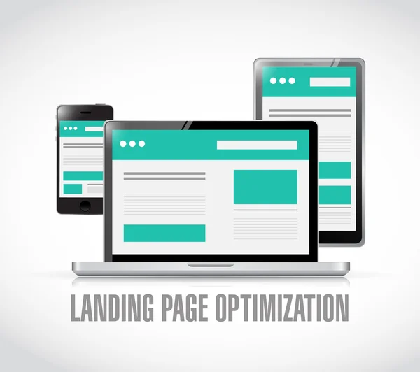 Landing page optimization concept illustration — Stock Photo, Image