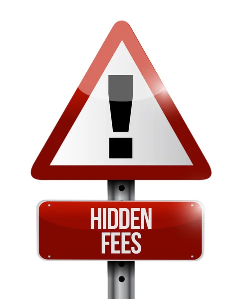 Hidden fees warning sign illustration design — Stock Photo, Image