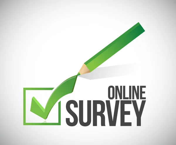 Online survey check box illustration design — Stock Photo, Image
