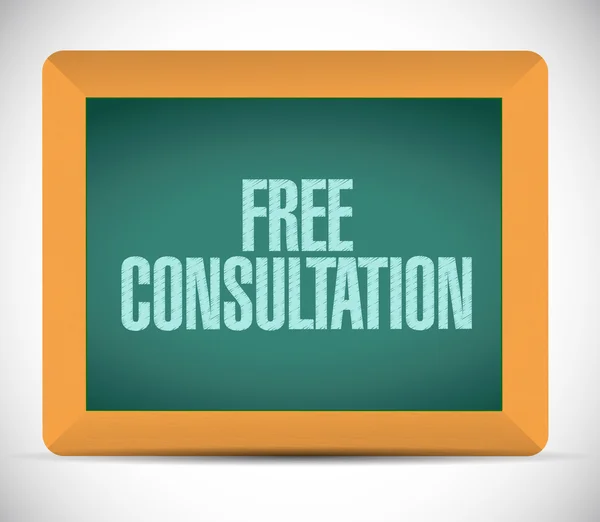 Free consultation message on board. illustration — Stock Photo, Image
