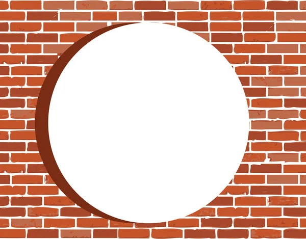Brick wall circle space illustration design — Stock Photo, Image