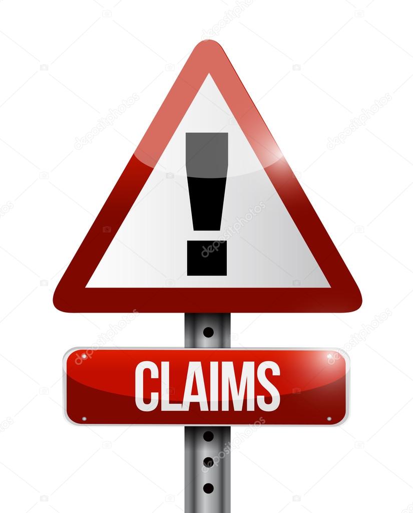 claims warning sign illustration design