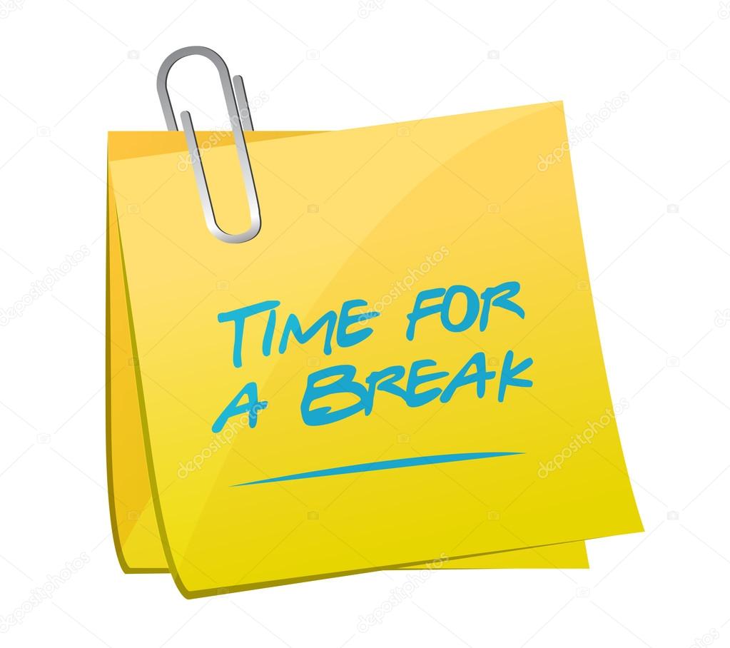 time for a break memo illustration design