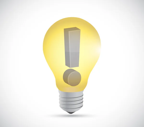 Warning light bulb illustration design — Stock Photo, Image