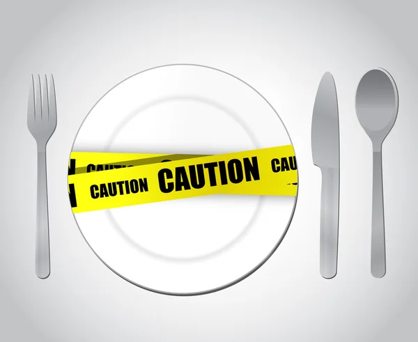 Food caution concept illustration design — Stock Photo, Image