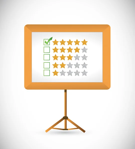 Great review stars. illustration design — Stock Photo, Image