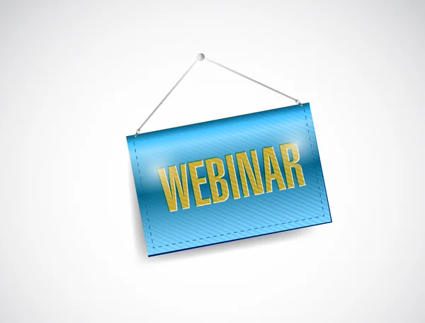 Webinar hanging banner illustration design — Stock Photo, Image