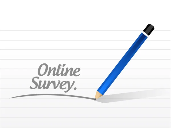 Online survey message illustration design — Stock Photo, Image