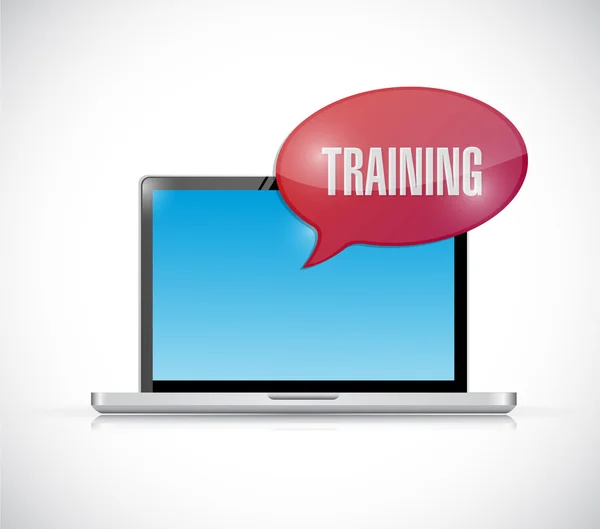 Online computer training illustration design — Stock Photo, Image