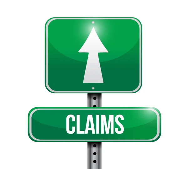 Claims ahead street sign illustration design — Stock Photo, Image