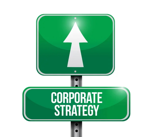 Corporate Strategie Straßenschild Illustration Design — Stockfoto