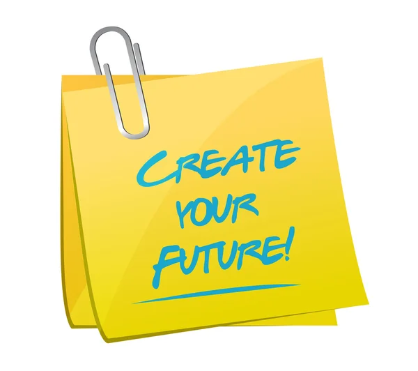 Skapa din framtid efter illustration design — Stockfoto